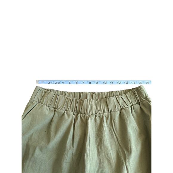 NWT Fordays Dark Green Pull On Stretch Slouchy Breathable Poplin Pant  XL - Picture 10 of 13